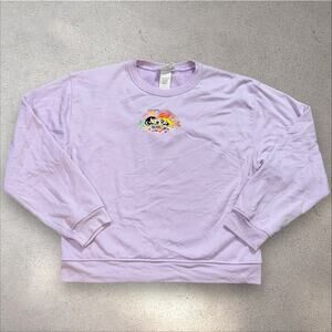 Women's Powerpuff Girls Lavender Sweater Size Large Sweatshirt